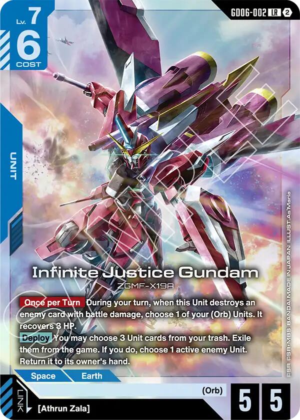 Infinite Justice Gundam GD06-002 Gundam card