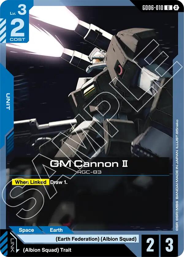 GM Cannon II GD06-010 Gundam card