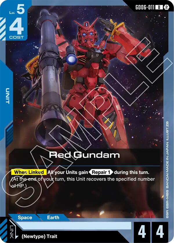 Red Gundam GD06-011 Gundam card