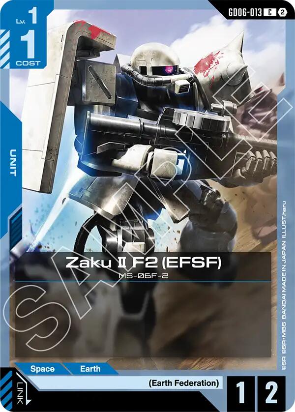 Zaku II F2 (EFSF) GD06-013 Gundam card