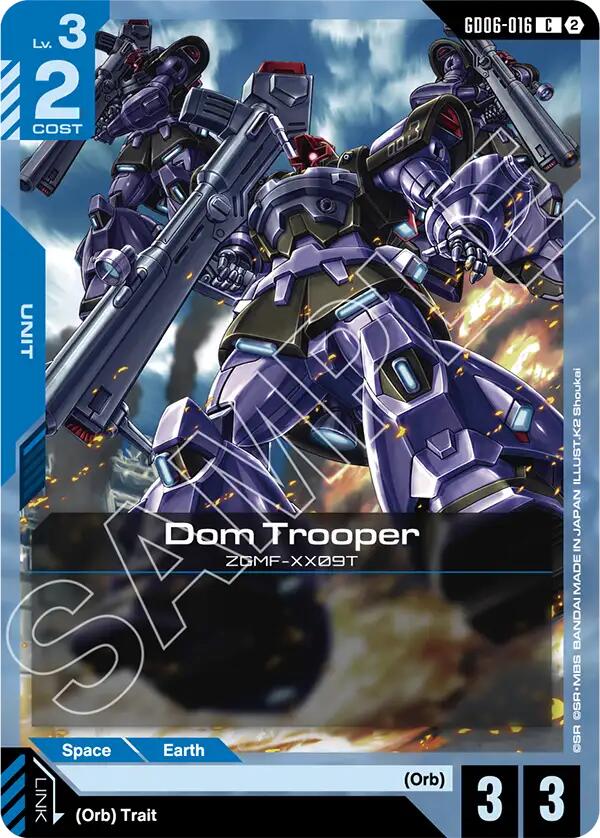 Dom Trooper GD06-016 Gundam card