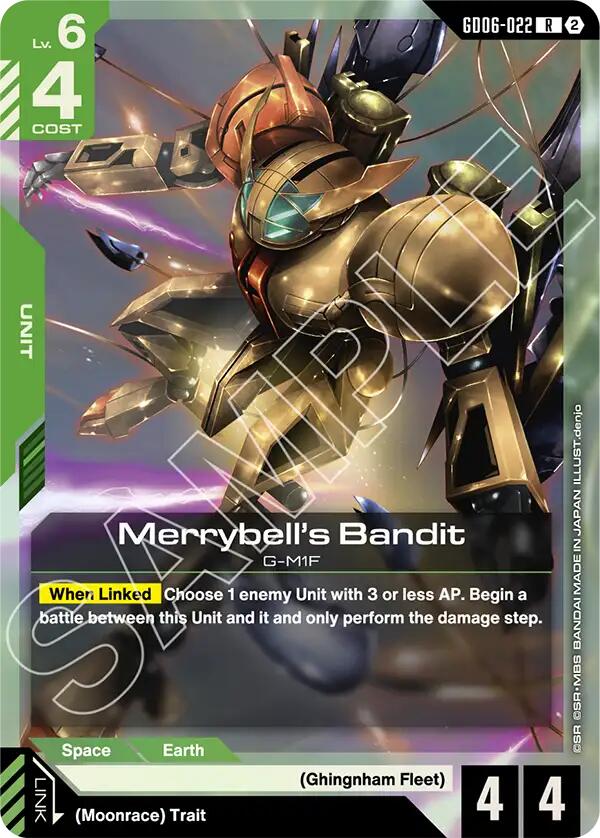 Merrybell's Bandit GD06-022 Gundam card