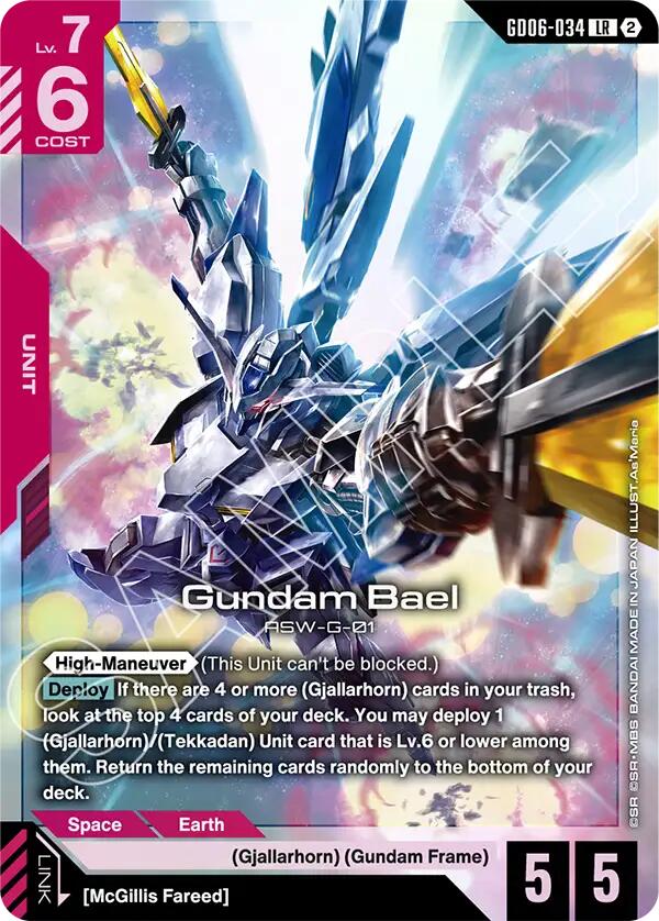 Gundam Bael GD06-034 Gundam card