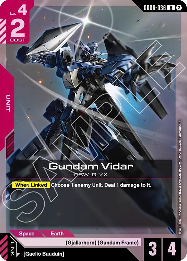 Gundam Vidar GD06-036 Gundam card