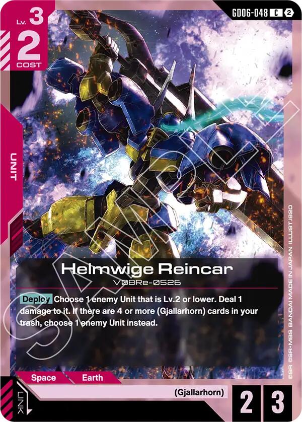 Helmwige Reincar GD06-048 Gundam card
