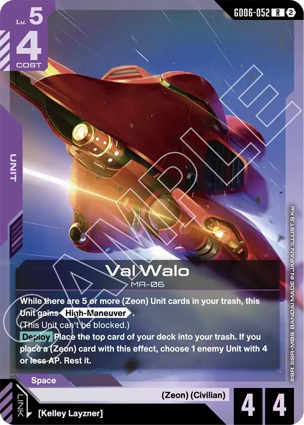 Val Walo GD06-052 Gundam card
