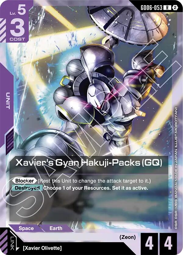 Xavier's Gyan Hakuji-Packs (GQ) GD06-053 Gundam card