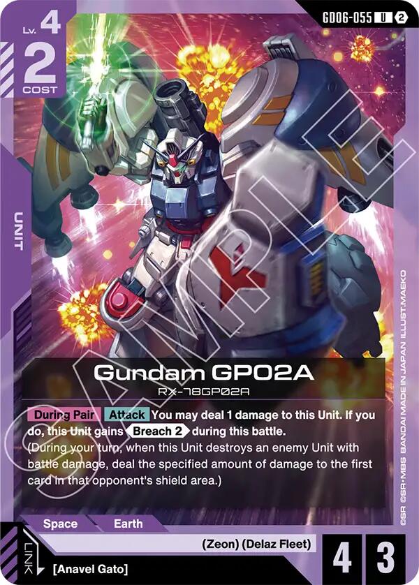 Gundam GP02A GD06-055 Gundam card