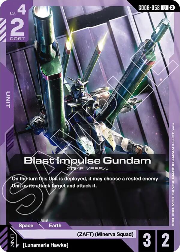 Blast Impulse Gundam GD06-058 Gundam card