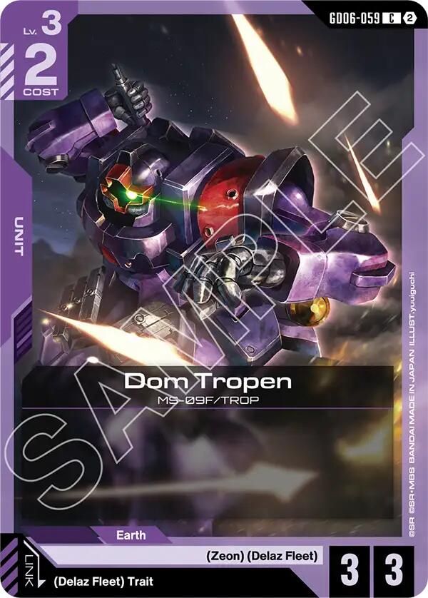 Dom Tropen GD06-059 Gundam card