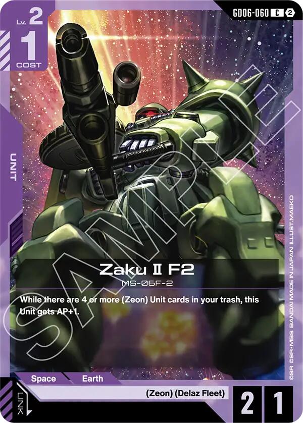 Zaku II F2 GD06-060 Gundam card