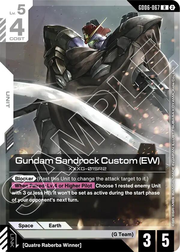 Gundam Sandrock Custom (EW) GD06-067 Gundam card