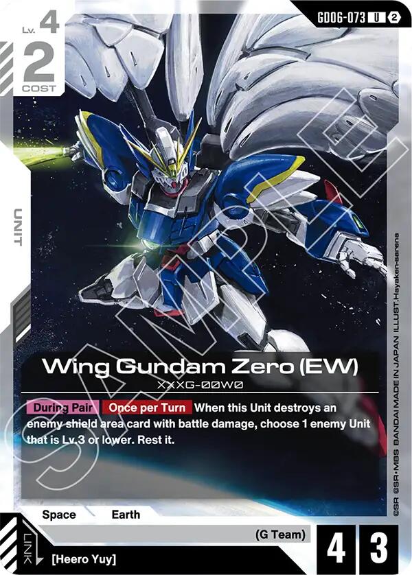 Wing Gundam Zero (EW) GD06-073 Gundam card