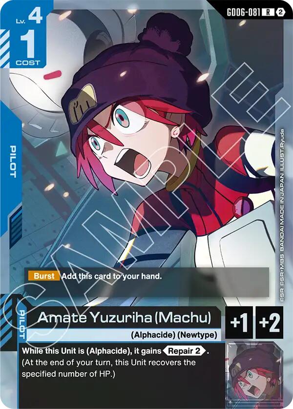 Amate Yuzuriha (Machu) GD06-081 Gundam card