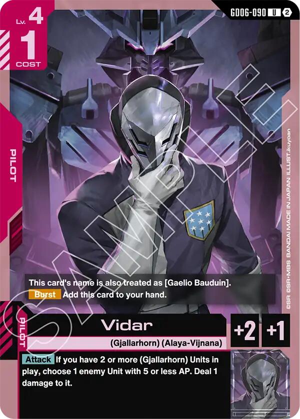 Vidar GD06-090 Gundam card