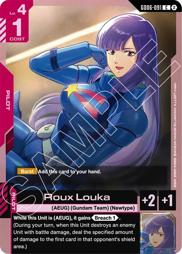 Roux Louka GD06-091 Gundam card