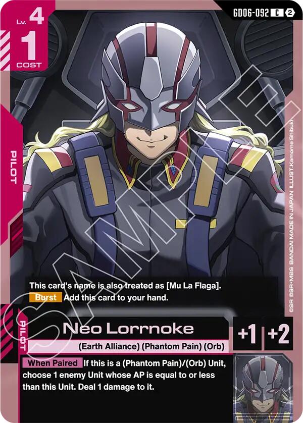 Neo Lorrnoke GD06-092 Gundam card