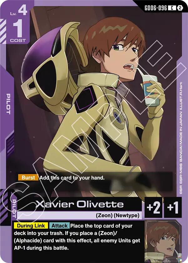 Xavier Olivette GD06-096 Gundam card