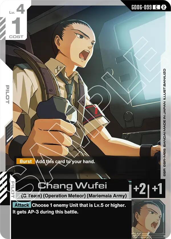 Chang Wufei GD06-099 Gundam card