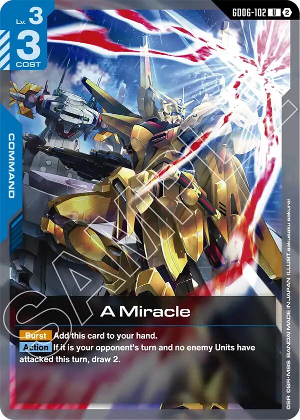 A Miracle GD06-102 Gundam card