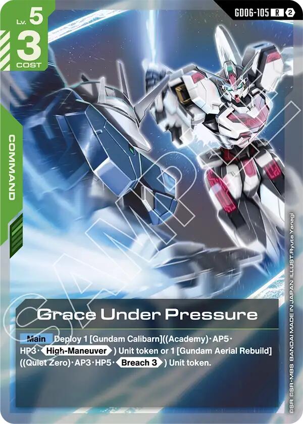 Grace Under Pressure GD06-105 Gundam card