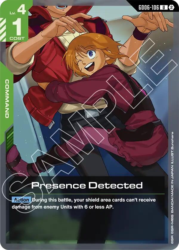Presence Detected GD06-106 Gundam card