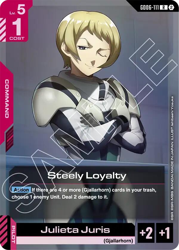 Steely Loyalty GD06-111 Gundam card
