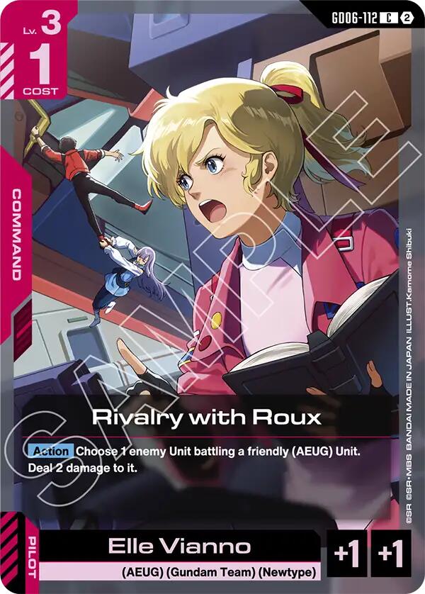 Rivalry with Roux GD06-112 Gundam card