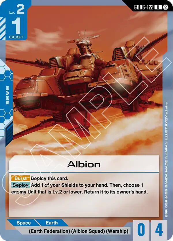 Albion GD06-122 Gundam card