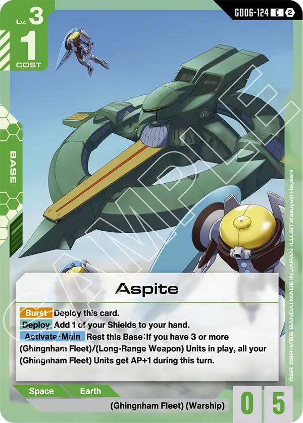 Aspite GD06-124 Gundam card