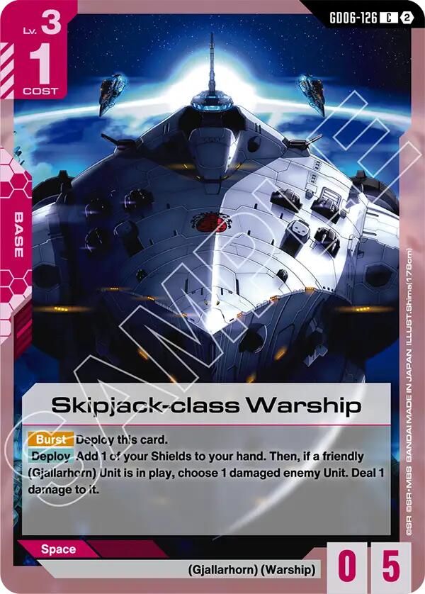 Skipjack-class Warship GD06-126 Gundam card