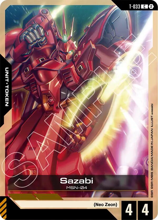 Sazabi Token T-033 Gundam card