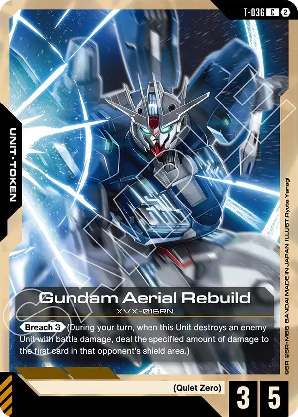 Gundam Aerial Rebuild Token T-036 Gundam card